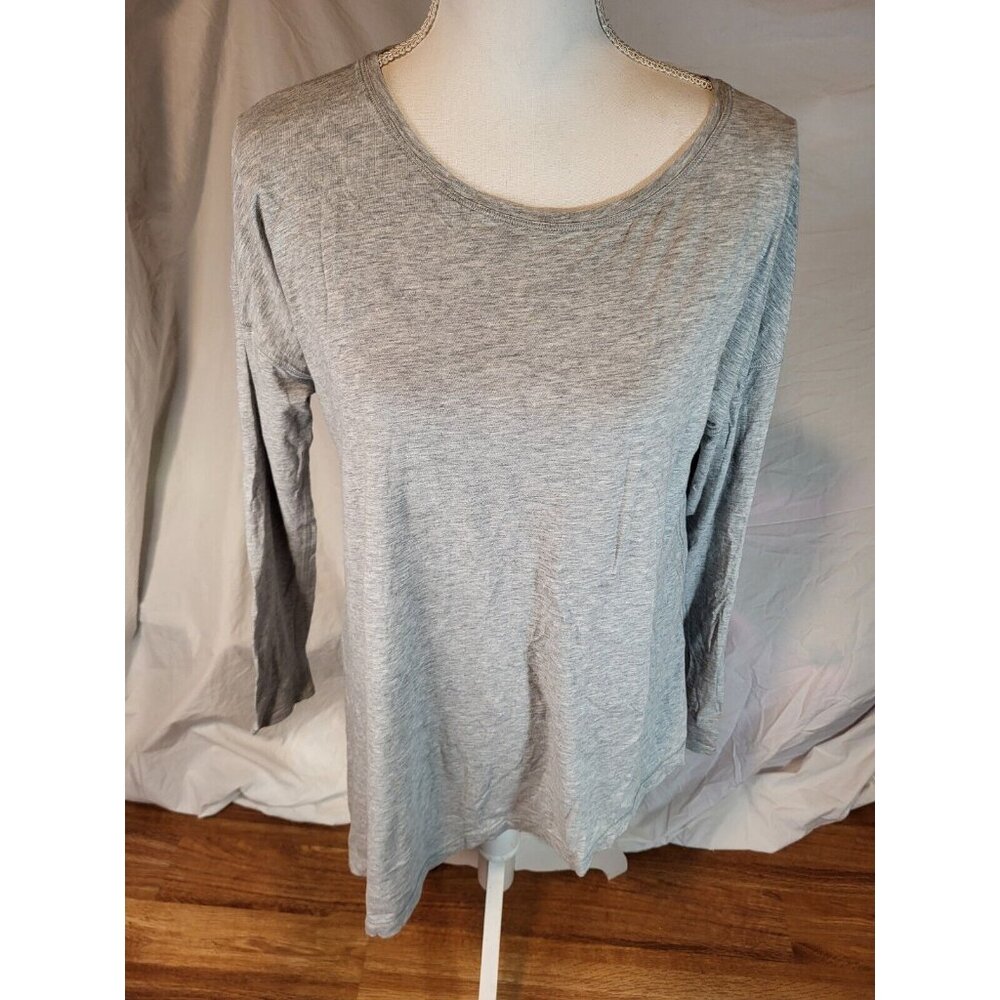 Lululemon Women's Soft Stretch Slant Asymmetrical Hem Long Sleeve Shirt Gray L?